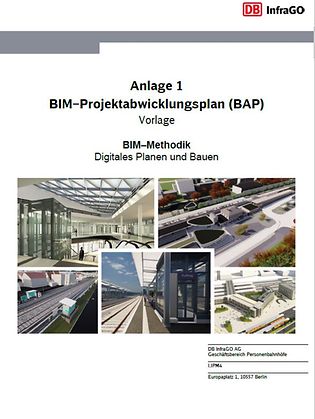 Titelseite BIM-Projektabwicklungsplan DB InfraGO AG